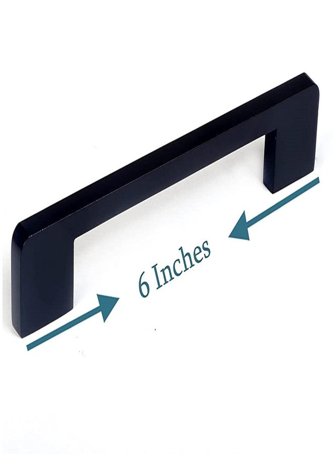 JWL Pull - Cabinet Black Handle 3 -Pack of 3 (inch 6) 156 mm for Kitchen Cupboard Door, Bedroom Dresser Drawer, Bathroom Wardrobe, Furniture - Image 4
